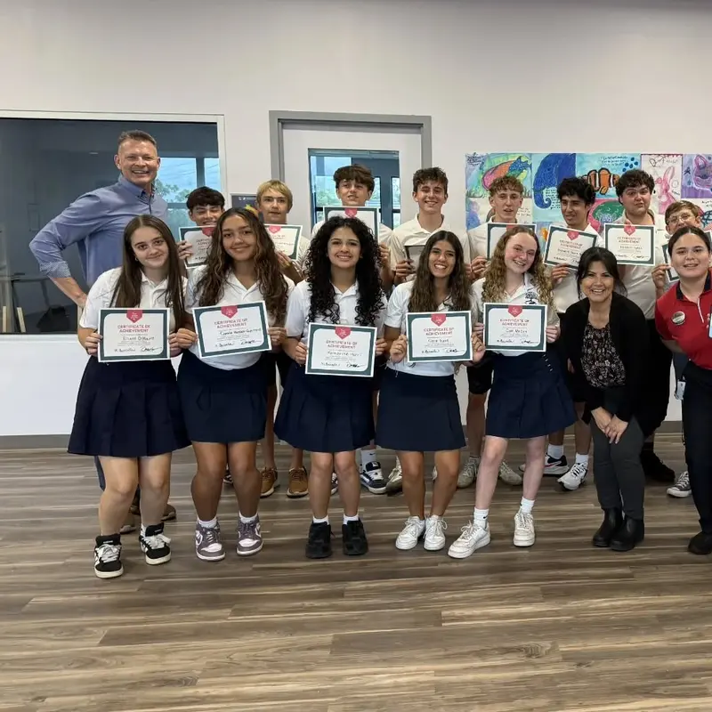 Ninth grade students at their Chick-fil-A Leader Academy graduation