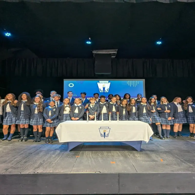 Students at the National Honor Society induction ceremony