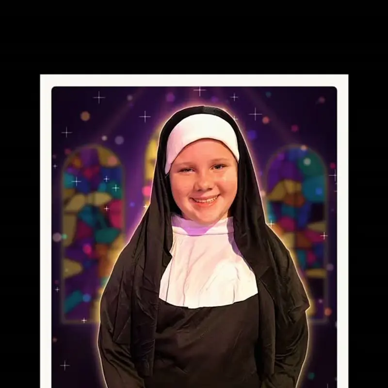 MYP students performing on stage in Sister Act Jr.